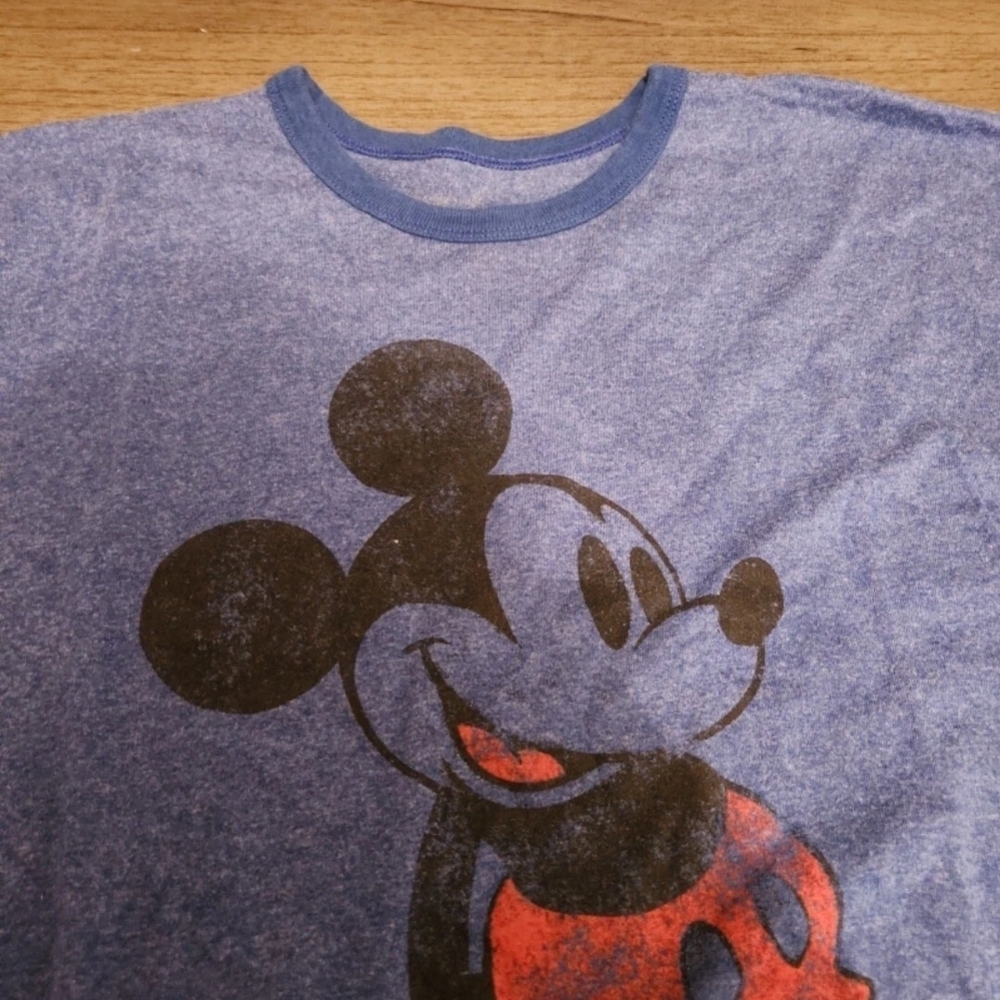 Disney Blue Mickey Mouse Short Sleeve Tee